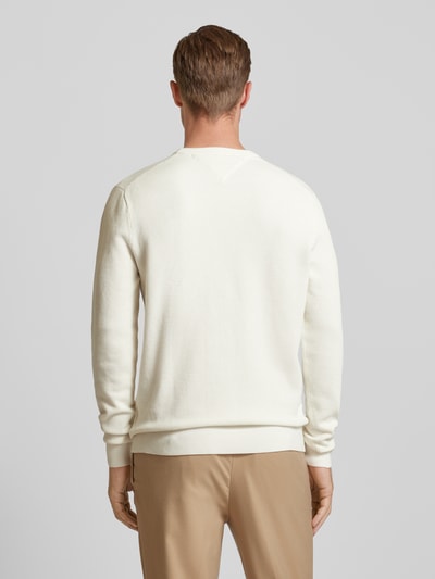 Tommy Hilfiger Gebreide pullover met ronde hals Offwhite - 5