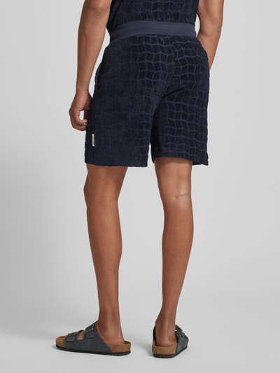 Marc O'Polo Korte broek met structuurmotief Donkerblauw - 5