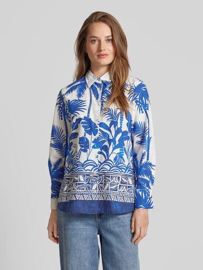 Emily Van den Bergh Bluse mit Allover-Print Blau 4