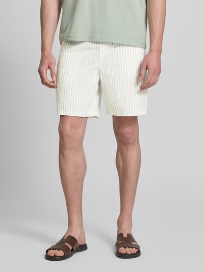 Selected Homme Regular Fit Shorts aus reiner Baumwolle Modell 'STUART' Offwhite 4