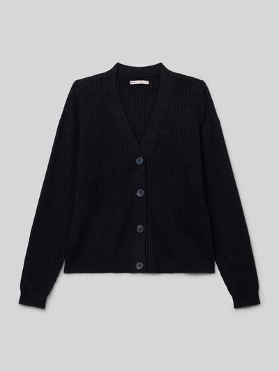 Only Regular fit gebreid jack van viscosemix, model 'MANDY' Zwart - 1