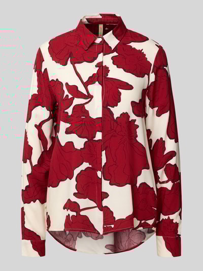 Soyaconcept Regular Fit Bluse aus Viskose mit verdeckter Knopfleiste Rot 2