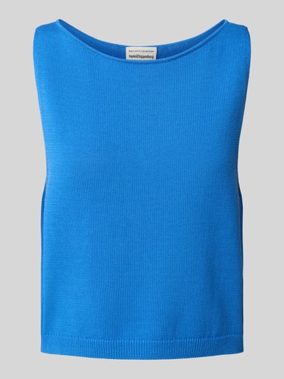 P&C* curated by Anna Schürrle Stricktop mit U-Boot-Ausschnitt Blau 2