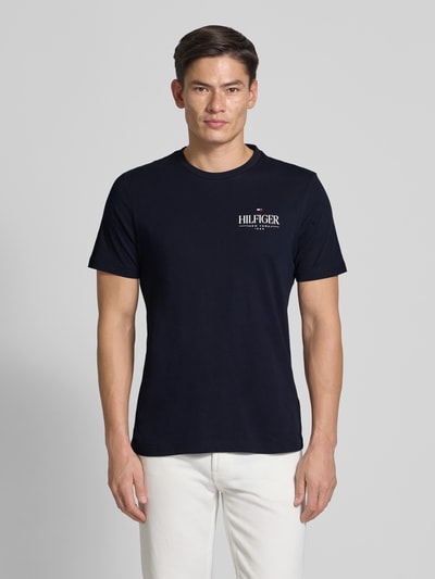 Tommy Hilfiger Regular Fit T-Shirt aus reiner Baumwolle Dunkelblau 4