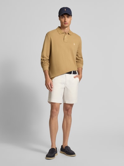 Polo Ralph Lauren Poloshirt met korte knoopsluiting Hazelnoot - 1