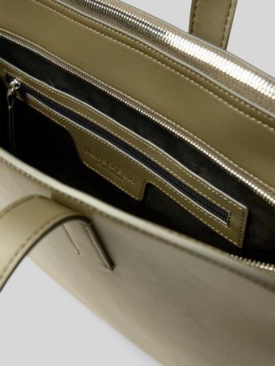 Marc O'Polo Shopper in leerlook en twee draagvarianten Olijfgroen - 5