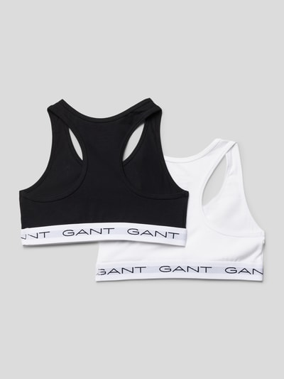 Gant Bustier met logo in band Wit - 3