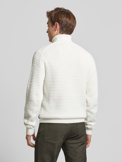 Casual Friday Rollkragenpullover mit Label-Detail Modell 'Karl' Offwhite 5