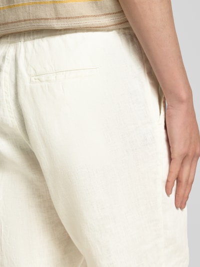 Mazine Regular Fit Leinenshorts mit Eingrifftaschen Weiss 3