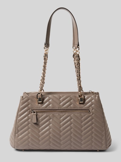 Guess Handtasche mit Label-Applikation Modell 'ANNING' Taupe 4