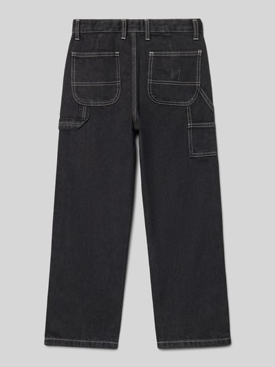 Jack & Jones Jeansy o szerokim kroju z naszywką z logo model ‘Alex’ Czarny 3