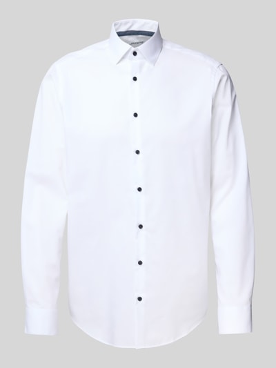 Jake*s Regular Fit Business-Hemd mit Knopfleiste Weiss 2