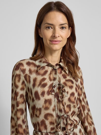 Luisa Cerano Bluse aus Viskose mit Schnürung Camel 3