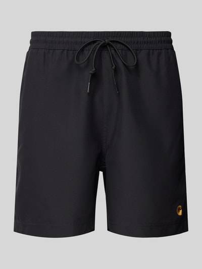 Carhartt Work In Progress Badehose mit Label-Stitching Modell 'CHASE' Black 1