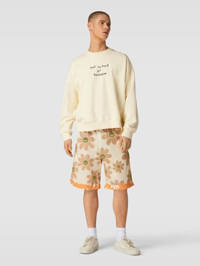 Barrow Sweatshirt mit Label-Print Sand 1