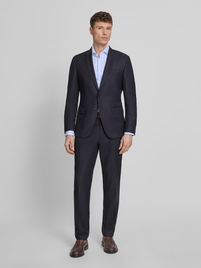 Seidensticker slim fit zakelijk hemd van katoen met kentkraag Bleu - 1