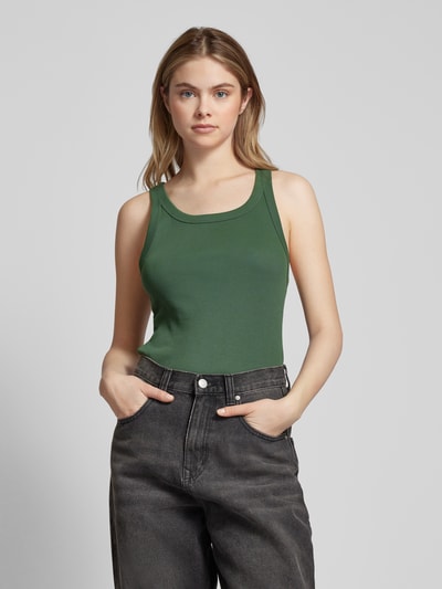 Marc O'Polo DENIM Tank Top mit Label-Detail Oliv 4