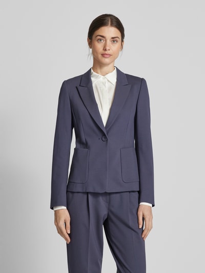 Luisa Cerano Blazer met opgestikte zakken Jeansblauw - 4