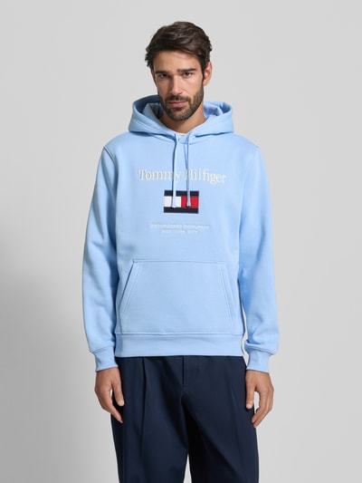 Tommy Hilfiger Regular fit hoodie van katoenmix Lichtblauw - 4
