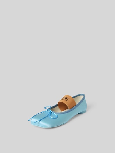 MM6 Maison Margiela Ballerinas mit Schnürverschluss Hellblau 2