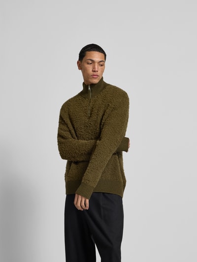 Filippa K Pullover mit gerippten Abschlüssen Oliv 4