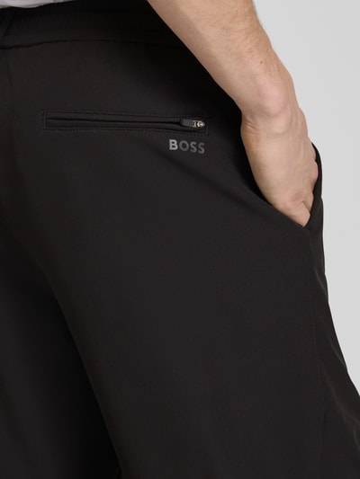BOSS Green Relaxed Fit Bundfaltenhose mit elastischem Bund Black 3