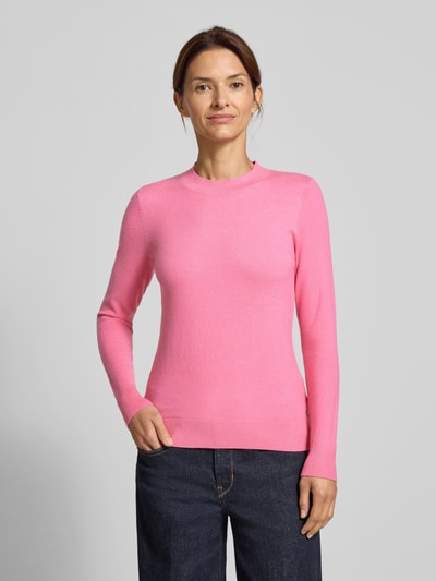 Christian Berg Woman Sweter z dzianiny z mieszanki wiskozy z okrągłym dekoltem Mocnoróżowy 4
