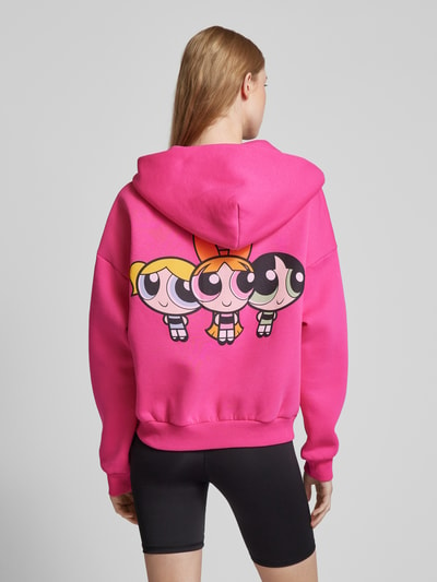 Review Powerpuff Girls x REVIEW - oversized sweatjack met ritssluiting Neon roze - 5