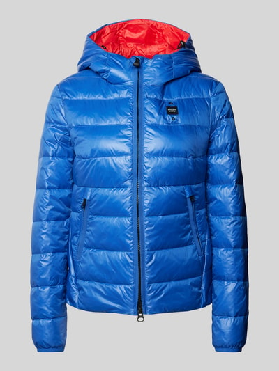 Blauer Usa Steppjacke mit Zweiwege-Reißverschluss Blau 2