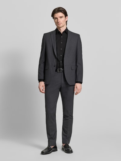 OLYMP Regular Fit Businesshemd aus Baumwolle mit Kentkragen Black 1