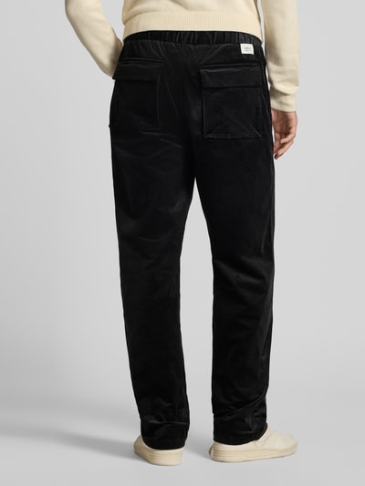 Replay tapered fit corduroy broek met riem Zwart - 5