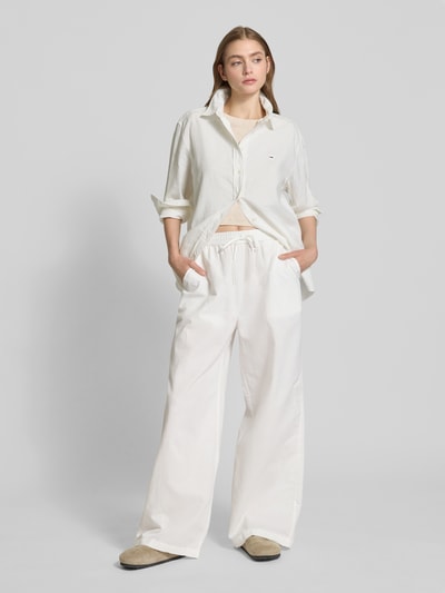 Tommy Jeans Relaxed fit blouseshirt van een mix van katoen en linnen Wit - 1