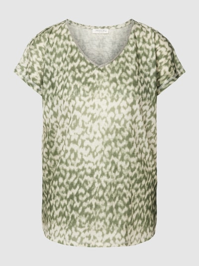 Christian Berg Woman T-shirt met all-over motief Rietgroen - 2