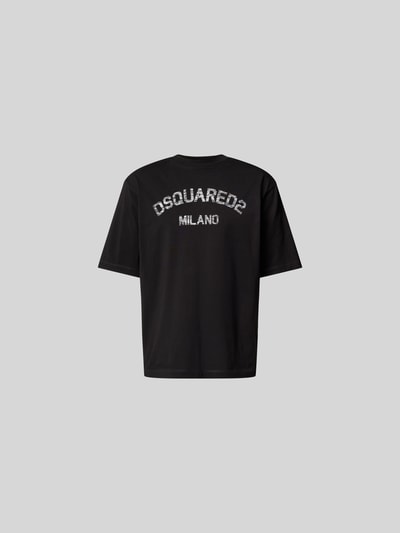 Dsquared2 Loose Fit T-Shirt mit Logo-Print BLACK 2