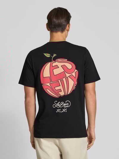 Les Deux T-shirt met ronde hals, model 'Orchard' Zwart - 5