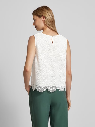 comma Blouse van viscose Offwhite - 5