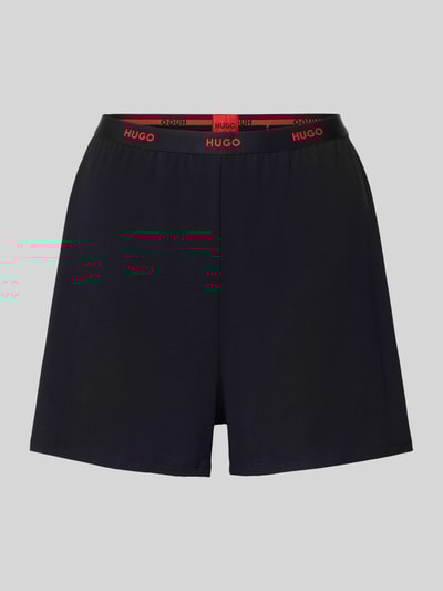 HUGO Relaxed Fit Pyjama Shorts aus Baumwoll-Mix Modell 'HUGO ID SHORTS' Black 1