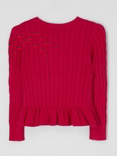 Polo Ralph Lauren Teens Cardigan mit Zopfmuster Pink 3