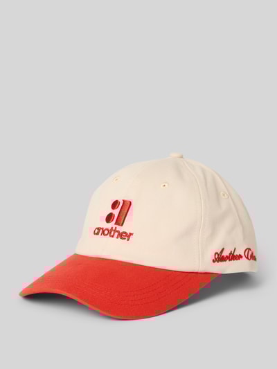 ANOTHER COTTON LAB Basecap mit Label-Stitching Weiss 1