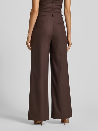 Gestuz Stoffen broek met achterzak, model 'paula' Donkerbruin - 5