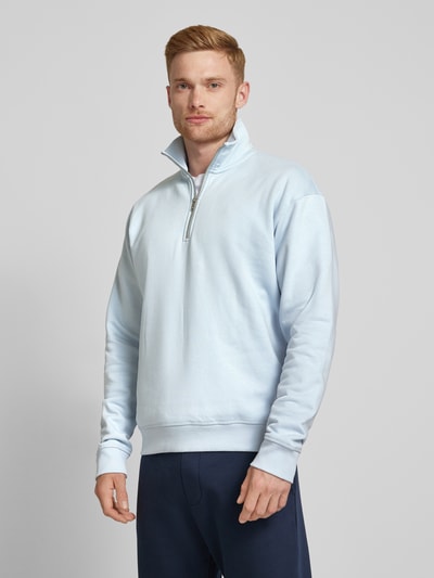 MCNEAL Sweatshirt mit Troyer-Kragen Hellblau 4