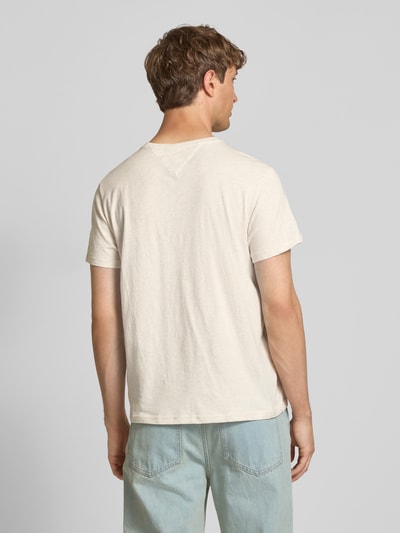 Tommy Jeans Regular Fit T-Shirt aus reiner Baumwolle Offwhite Melange 5