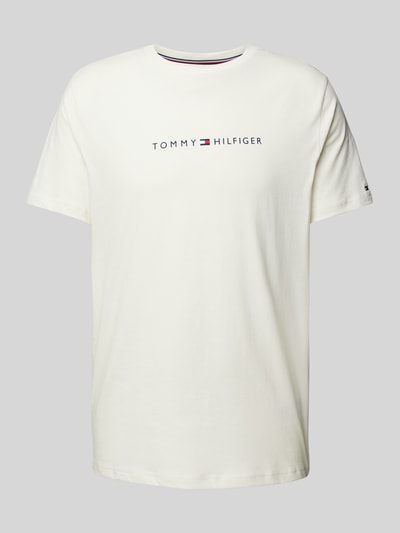 Tommy Hilfiger T-Shirt mit Label-Print Weiss 1