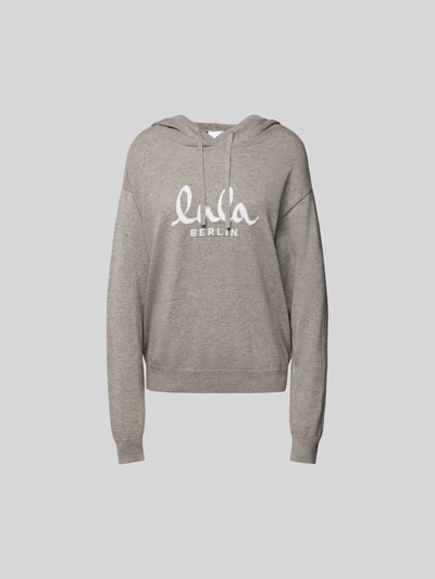 Lala Berlin Oversized Hoodie mit Woll-Anteil Mittelgrau 2