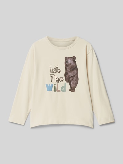 Name It Longsleeve mit Statement-Print Modell 'MOKA' Sand 1