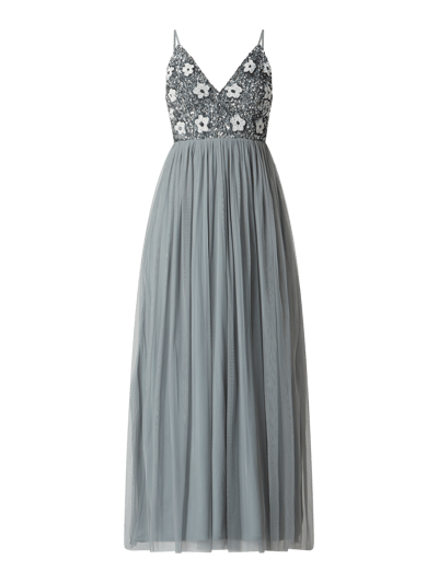 LACE & BEADS Abendkleid aus Mesh Mint 2