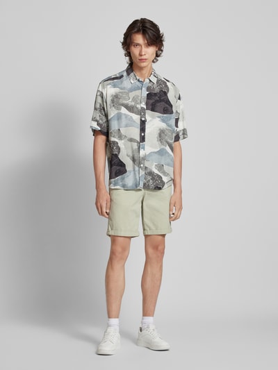 Jack & Jones Bermudy o kroju regular fit z fakturowanym wzorem model ‘FURY’ Beżowy 1