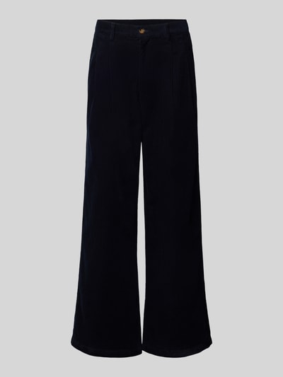 Produktfoto, Flared Cut Cordhose mit Gesäßtaschen Modell 'HERITAGE' von PROHIBITED, reine Baumwolle, dunkel, strukturierte Oberfläche