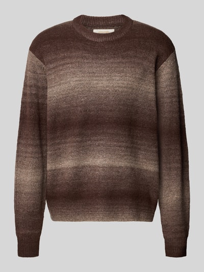 Jack & Jones Strickpullover mit Rundhalsausschnitt Modell 'JORMEADOWS' Mittelbraun 2