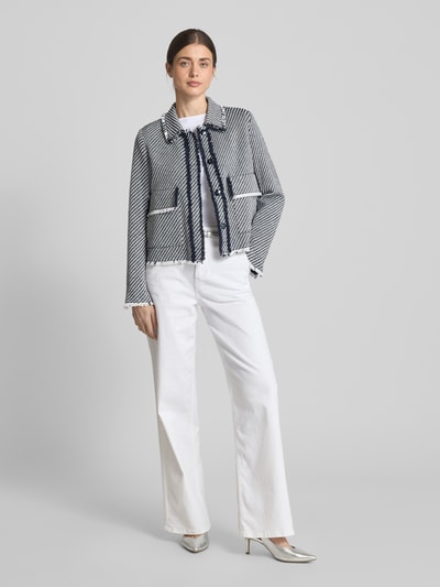 WHITE LABEL Blazer met franjes Marineblauw - 1